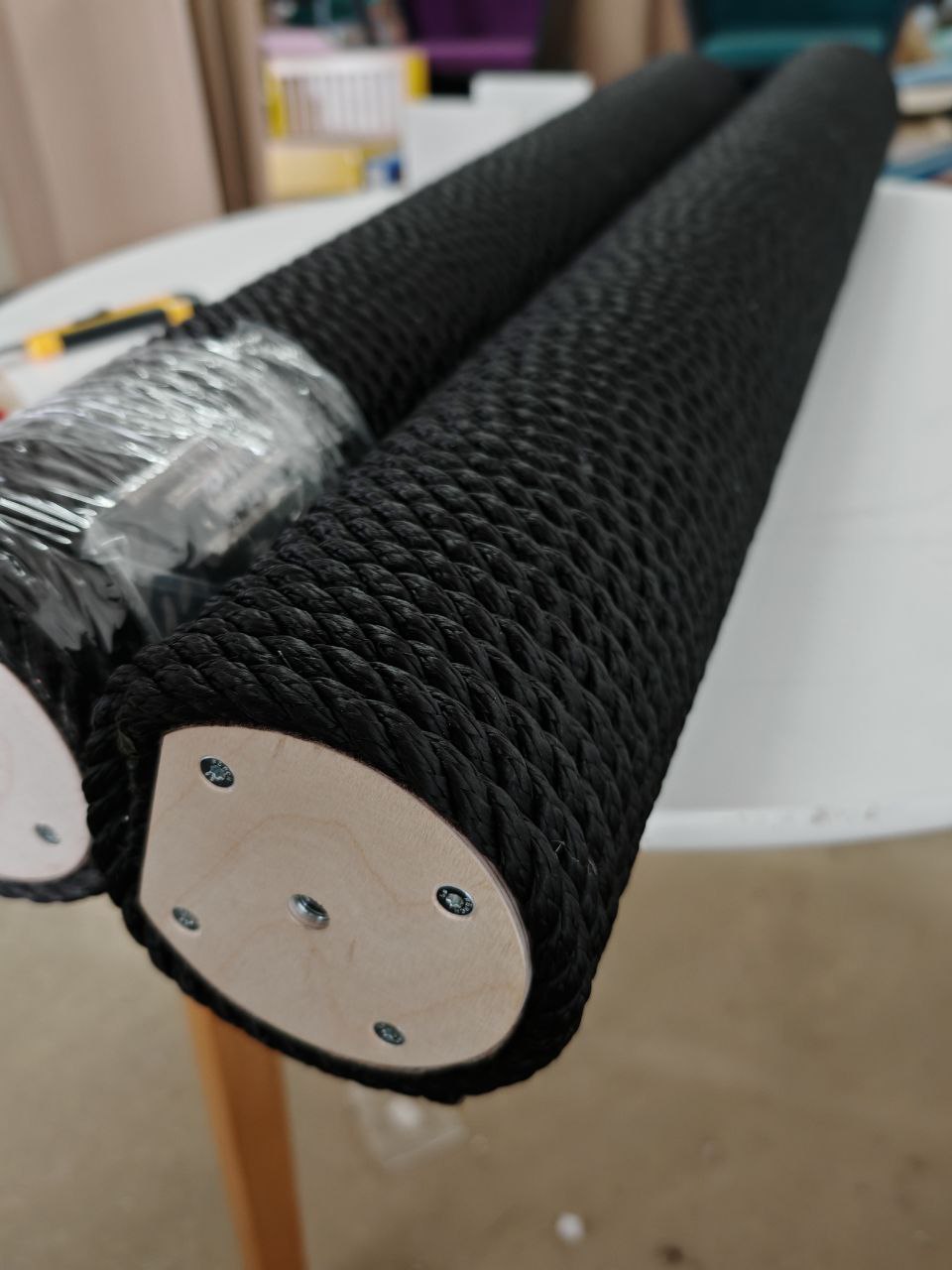 Catio Wall Shelf Scratching Pole Post Shelf - Catio Scratching Post - Outdoor cat scratching pole - Scratchy Things Premium Pet Furniture