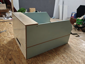 Rabbit Hay Feeder Litter box - Nibbler NaughtyVille 2in1 - Scratchy Things Premium Pet Furniture