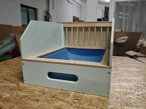 Rabbit Hay Feeder Litter box - Nibbler NaughtyVille 2in1 - Scratchy Things Premium Pet Furniture