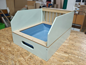 Rabbit Hay Feeder Litter box - Nibbler NaughtyVille 2in1 - Scratchy Things Premium Pet Furniture