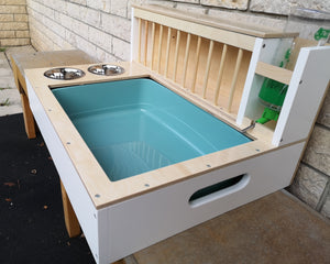 Rabbit Hay Feeder Water Litter box - Nibbler Combo Maxi 4in1 - Scratchy Things Premium Pet Furniture