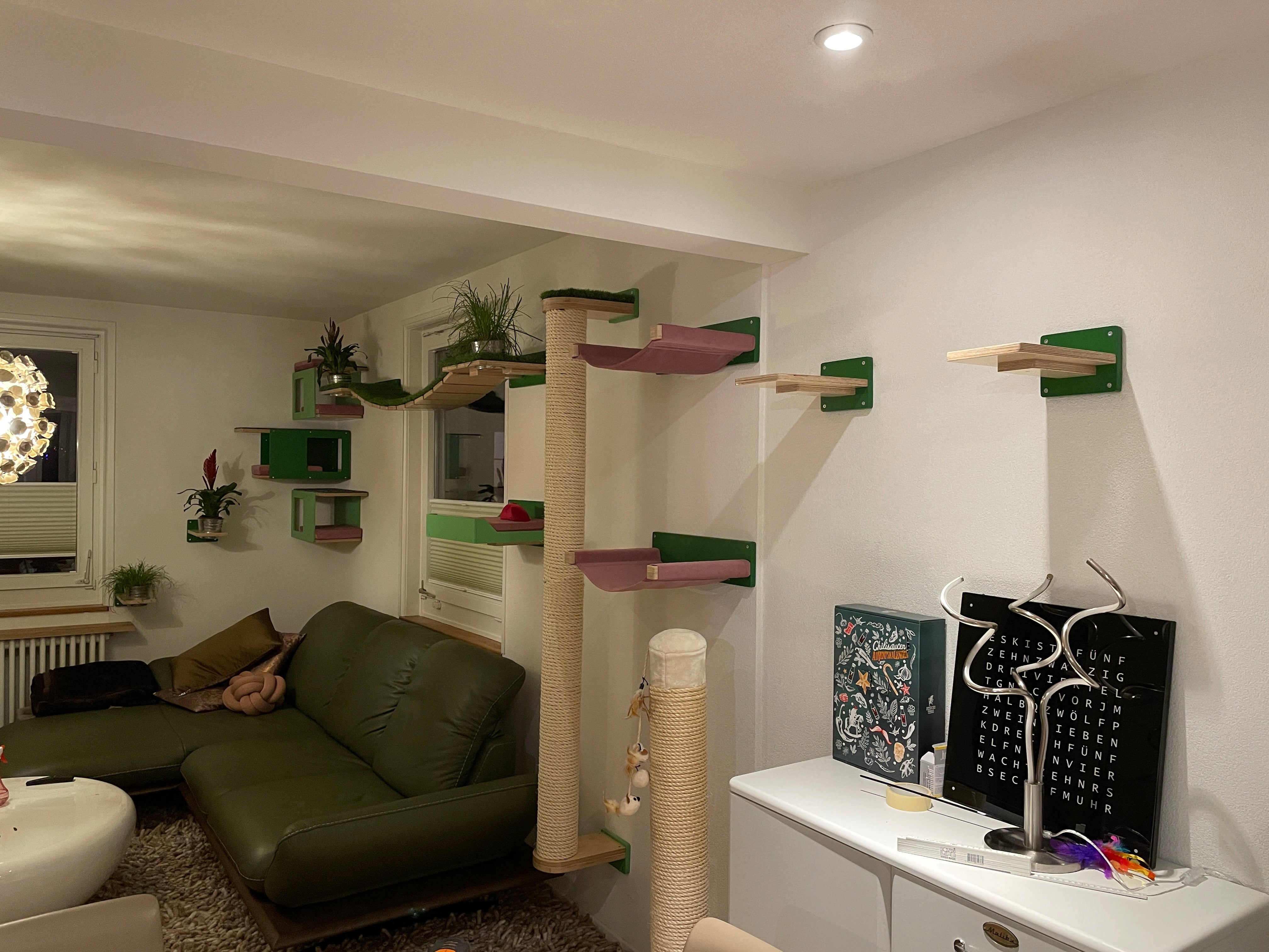 Cat Wall Scratching Pole Post Shelf - Mounty Post - Scratchy Things Premium Pet Furniture