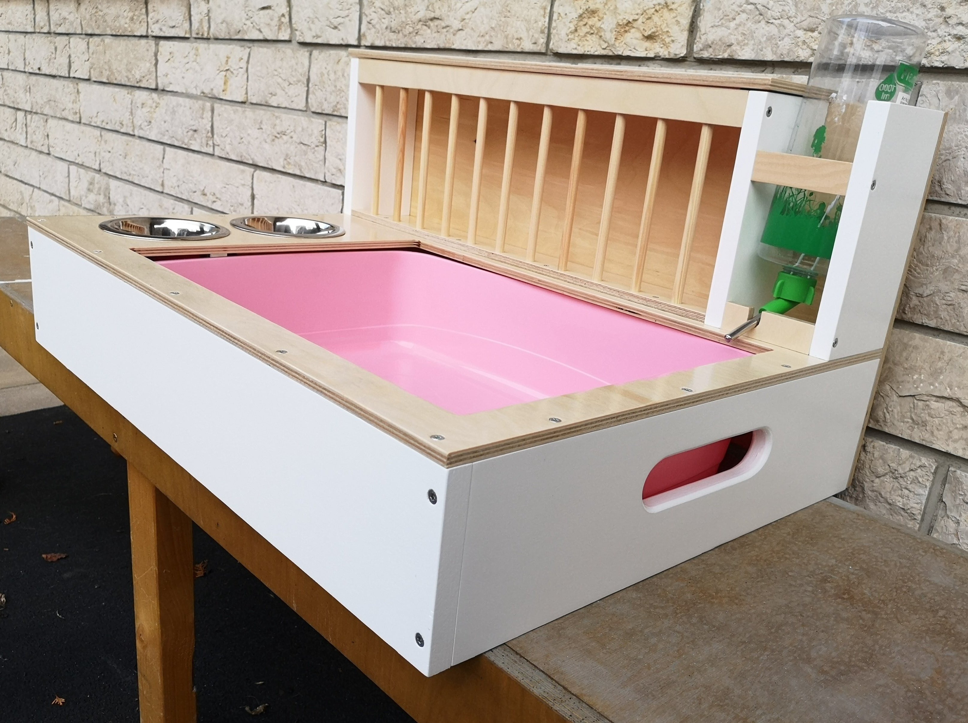 Rabbit Hay Feeder Water Litter box - Nibbler Combo Maxi 4in1 - Scratchy Things Premium Pet Furniture