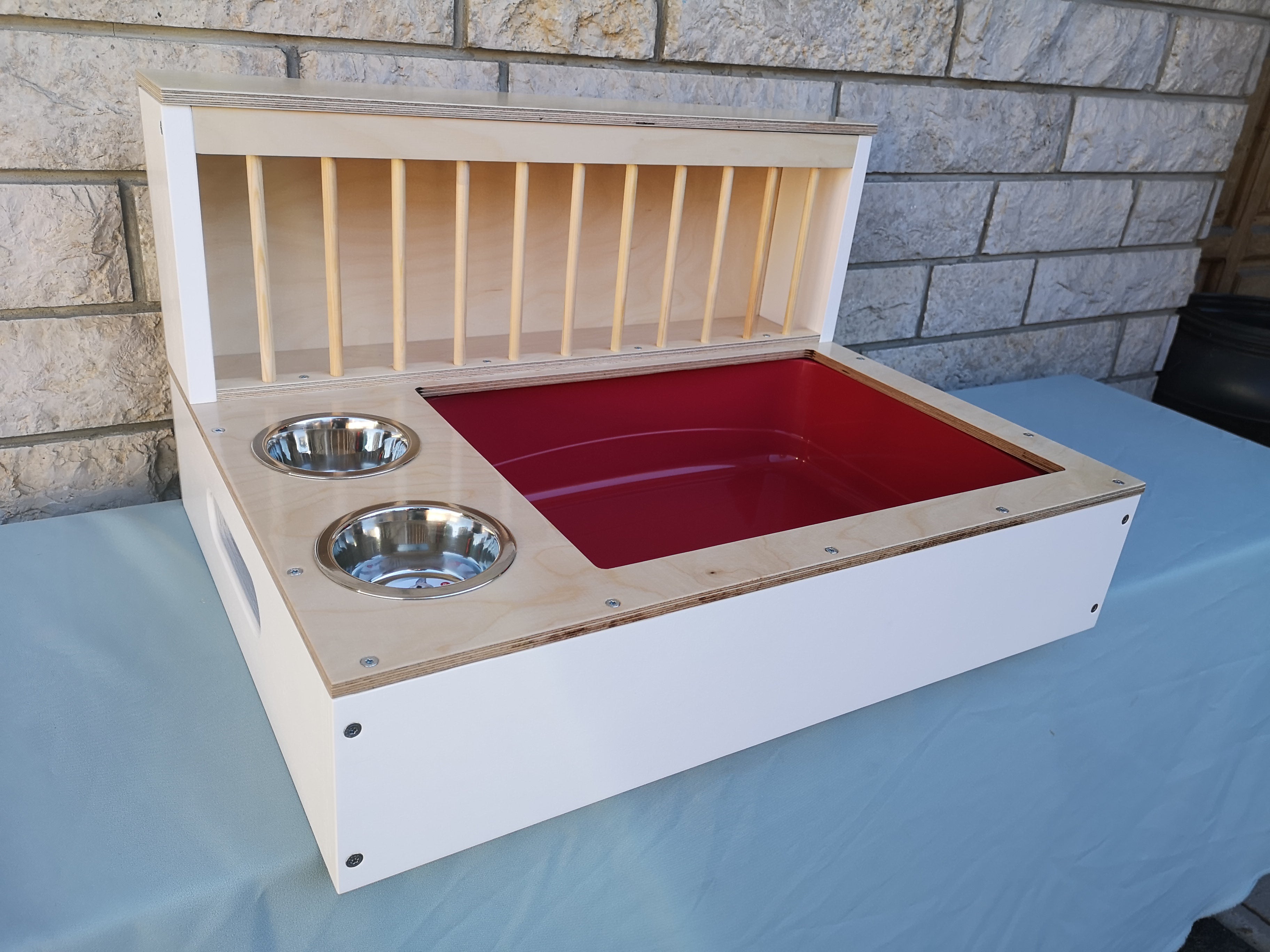 Rabbit Hay Feeder Litter box - Nibbler Combo Spectra 3in1 - Scratchy Things Premium Pet Furniture