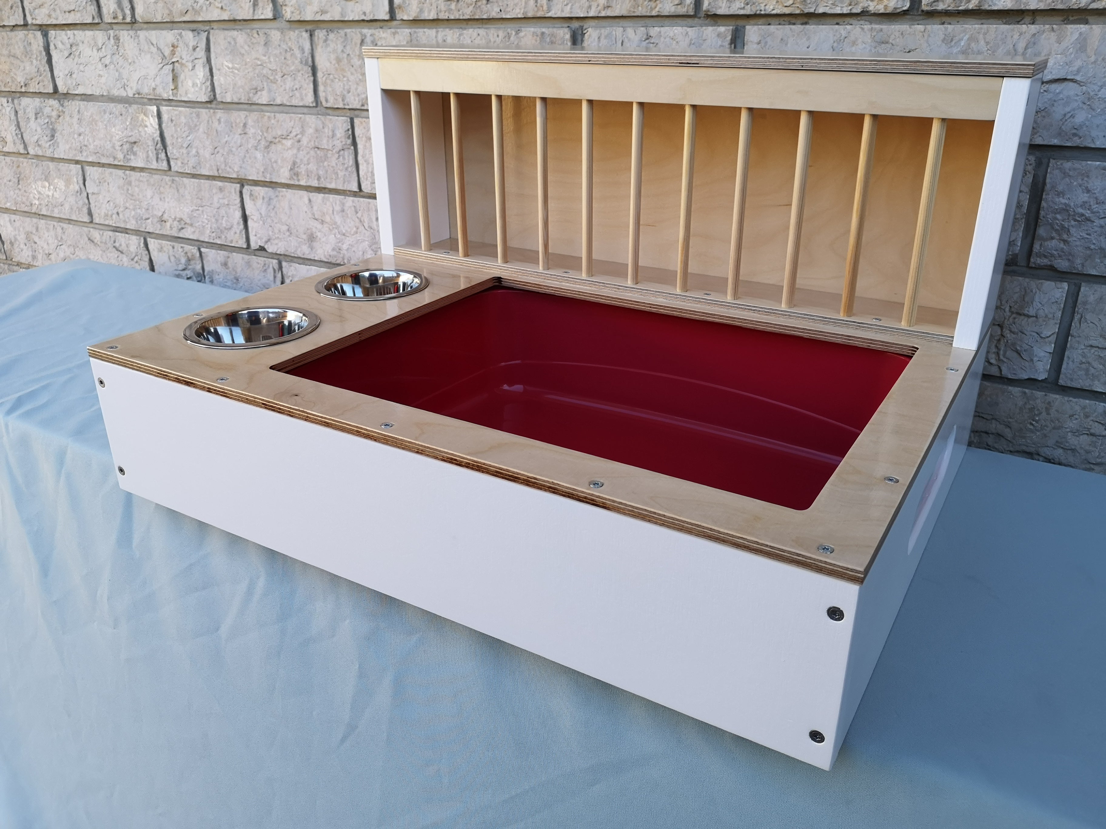 Rabbit Hay Feeder Litter box - Nibbler Combo Spectra 3in1 - Scratchy Things Premium Pet Furniture