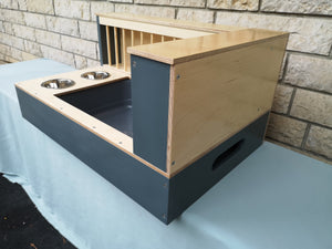 Rabbit Hay Feeder Litter box - Nibbler Combo Corner 3in1 - Scratchy Things Premium Pet Furniture