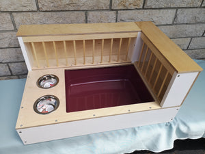 Rabbit Hay Feeder Litter box - Nibbler Combo Corner 3in1 - Scratchy Things Premium Pet Furniture