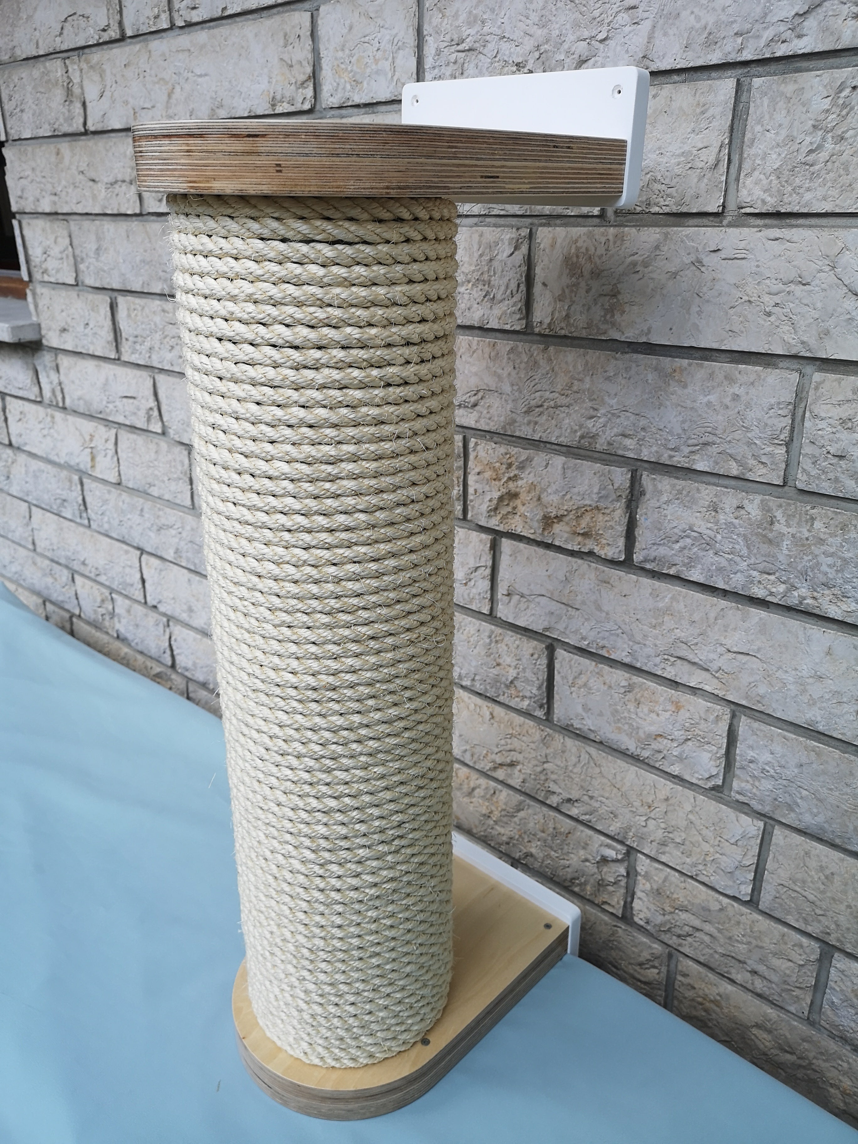 Cat Wall Scratching Pole Post Shelf - Wally Chonk Post - Huge cat scratching pole - Scratchy Things Premium Pet Furniture