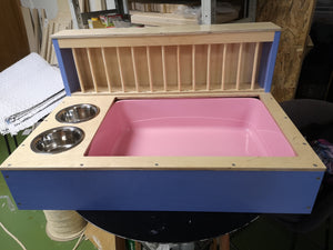 Rabbit Hay Feeder Litter box - Nibbler Combo Maxi 3in1 - Scratchy Things Premium Pet Furniture