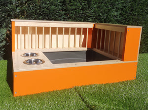 Rabbit Hay Feeder Litter box - Nibbler Combo Corner 3in1 - Scratchy Things Premium Pet Furniture