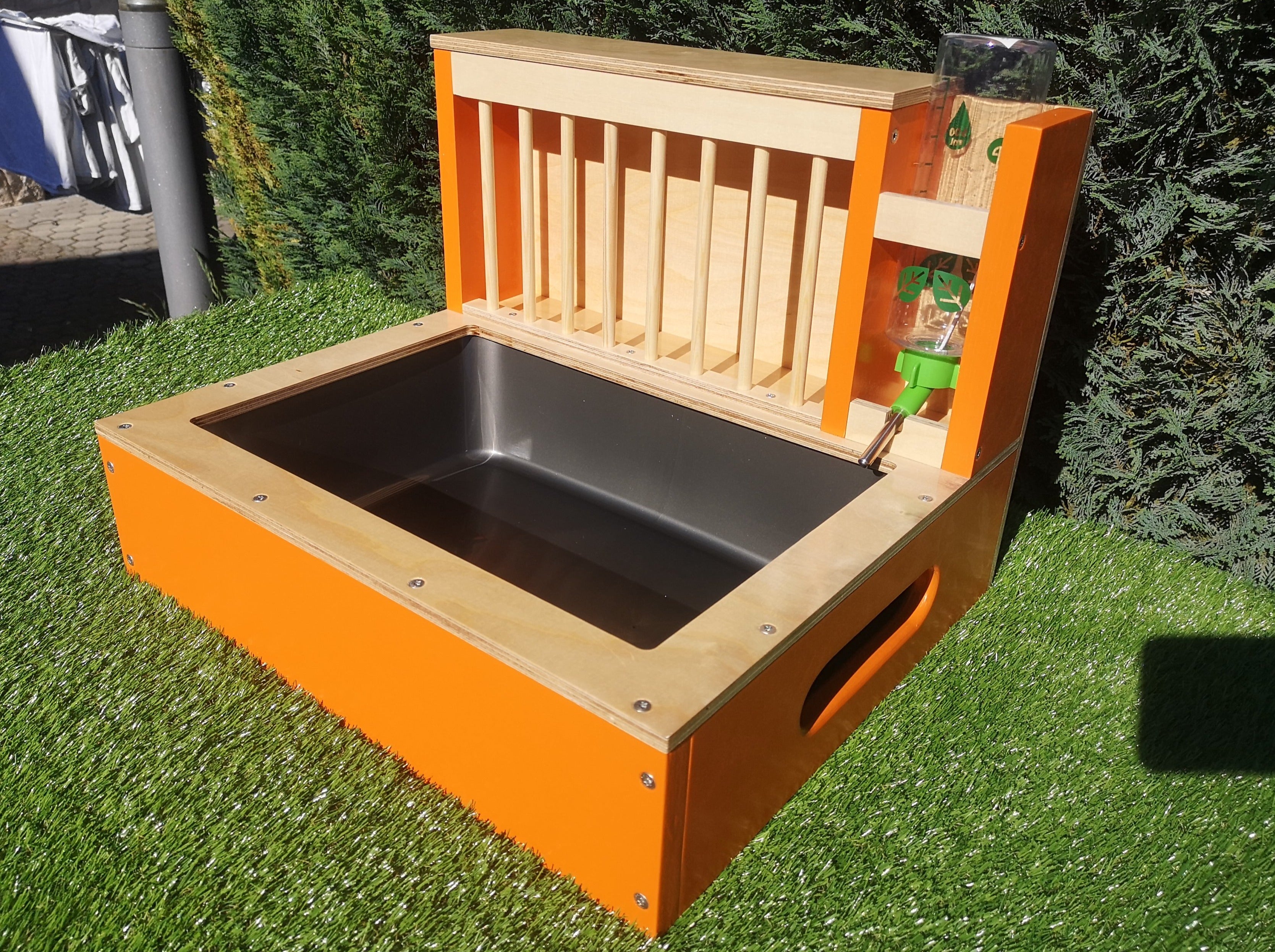 Rabbit Hay Feeder Water Litter box - Nibbler Combo Mini Spectra - Scratchy Things Premium Pet Furniture