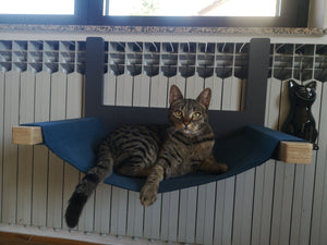 Cat Radiator Bed Hammock - Toasty BigCat Cot - Scratchy Things Premium Pet Furniture