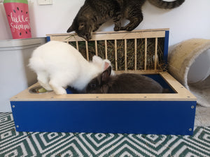 Rabbit Hay Feeder Litter box - Nibbler Combo Spectra 3in1 - Scratchy Things Premium Pet Furniture
