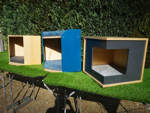 Big Cat Wall Shelf Bed Box - Wally BigCat CornerBox Double Decker - Scratchy Things Premium Pet Furniture