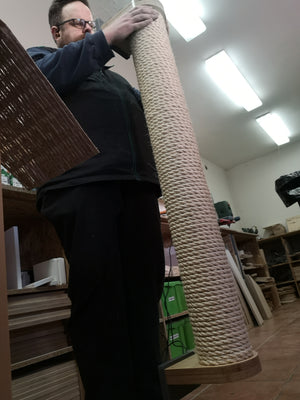 Cat Wall Scratching Pole Post Shelf - Wally Post - scratching pole - Scratchy Things Premium Pet Furniture