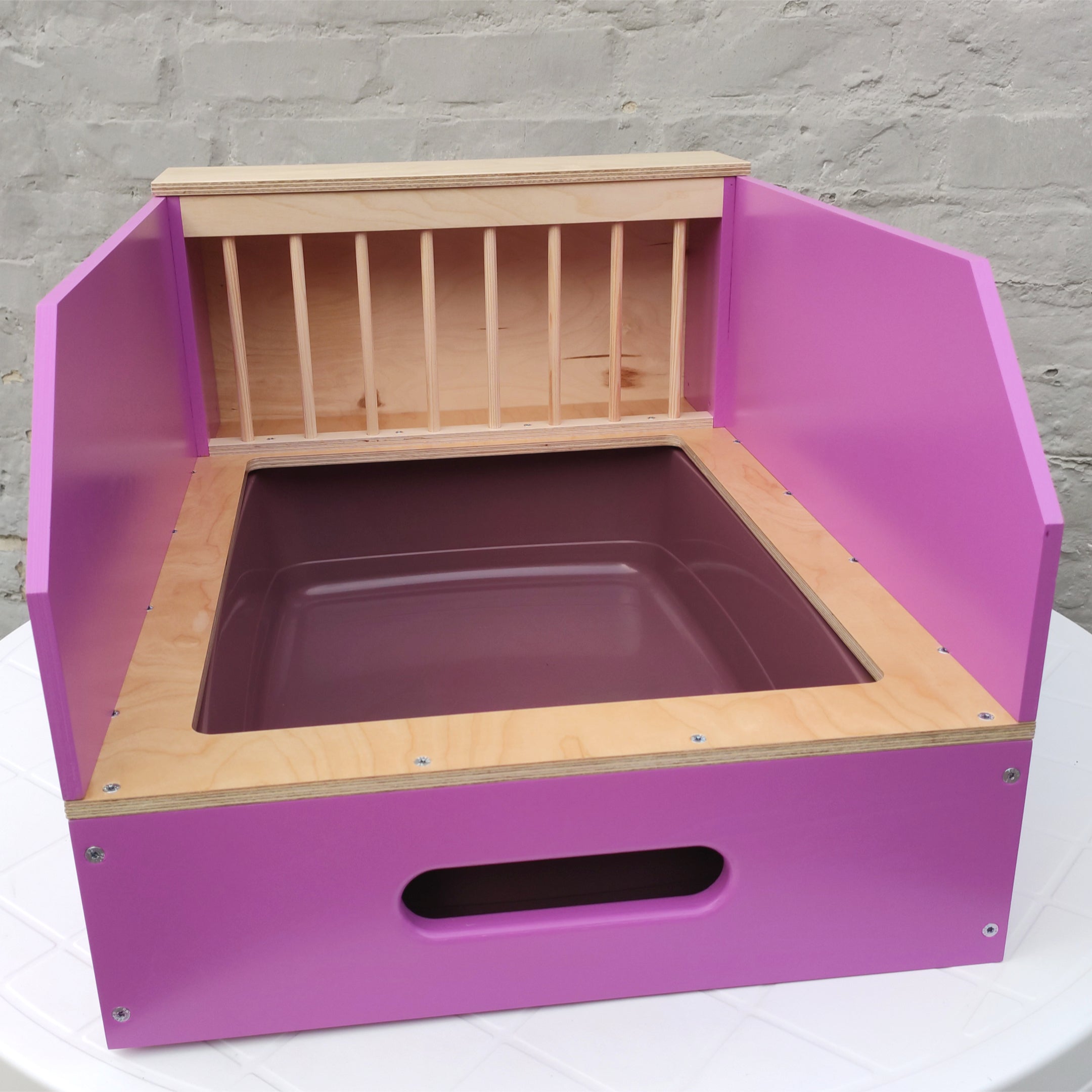 Rabbit Hay Feeder Litter box - Nibbler NaughtyVille 2in1 - Scratchy Things Premium Pet Furniture