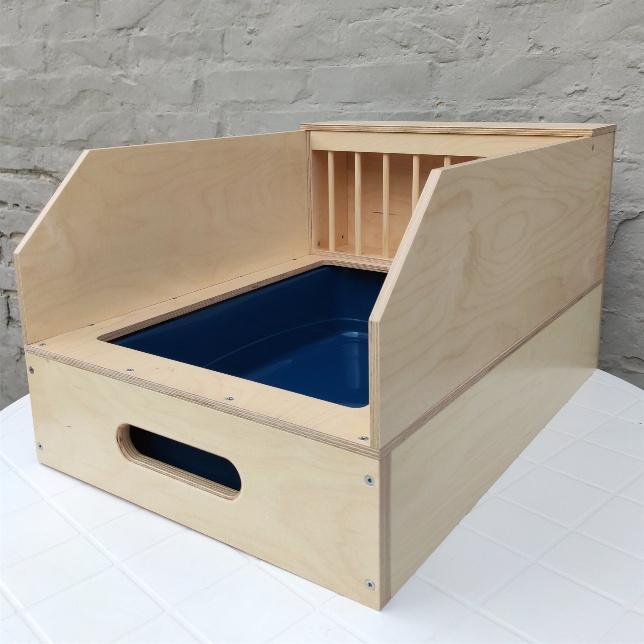 Rabbit Hay Feeder Litter box - Nibbler NaughtyVille 2in1 - Scratchy Things Premium Pet Furniture