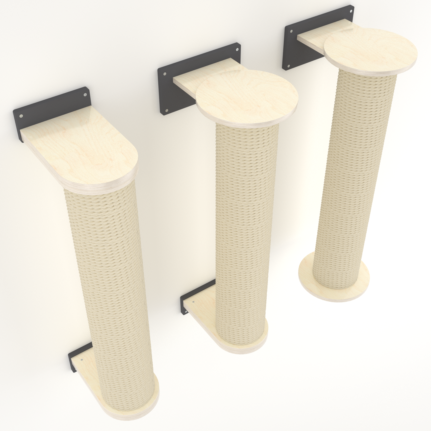 Cat Wall Scratching Pole Post Shelf - Mounty Chonk - Scratchy Things Premium Pet Furniture