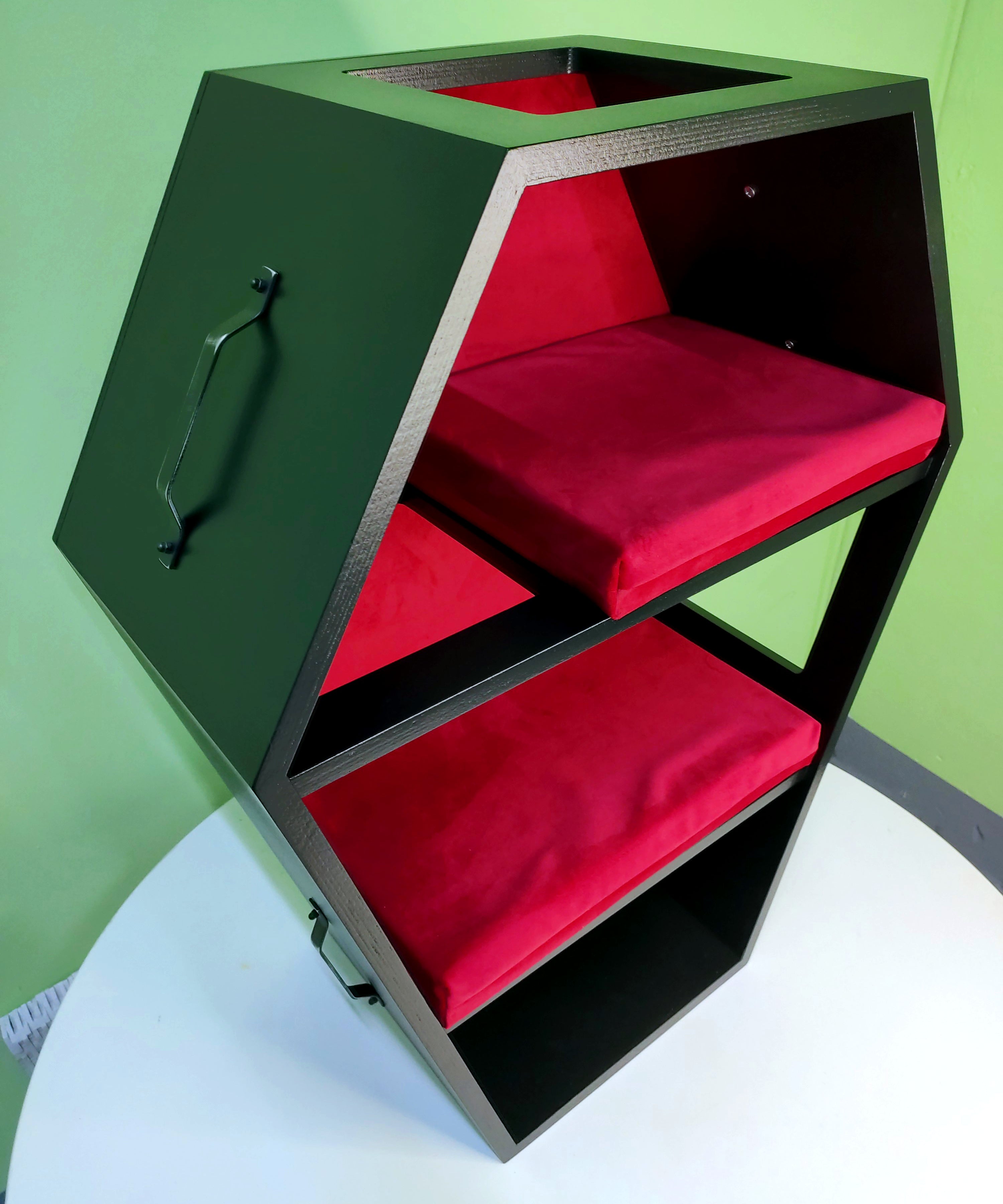 Big Cat Wall Shelf Bed Box Halloween - Wally Vampurrra - Scratchy Things Premium Pet Furniture
