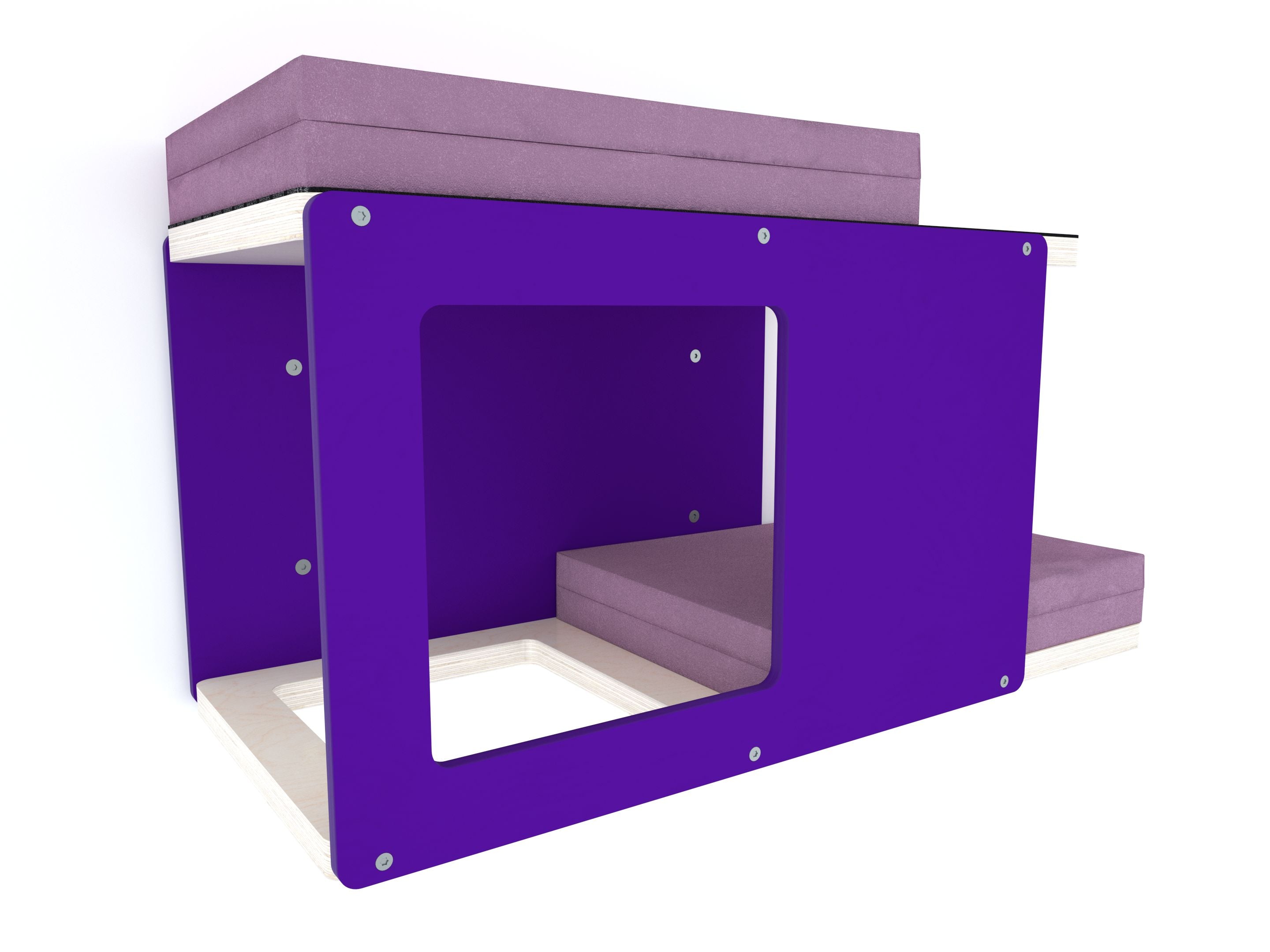 Cat Wall Shelf Bed Corner Tunnel - Wally CornerTunnel Upside-Down - Scratchy Things Premium Pet Furniture