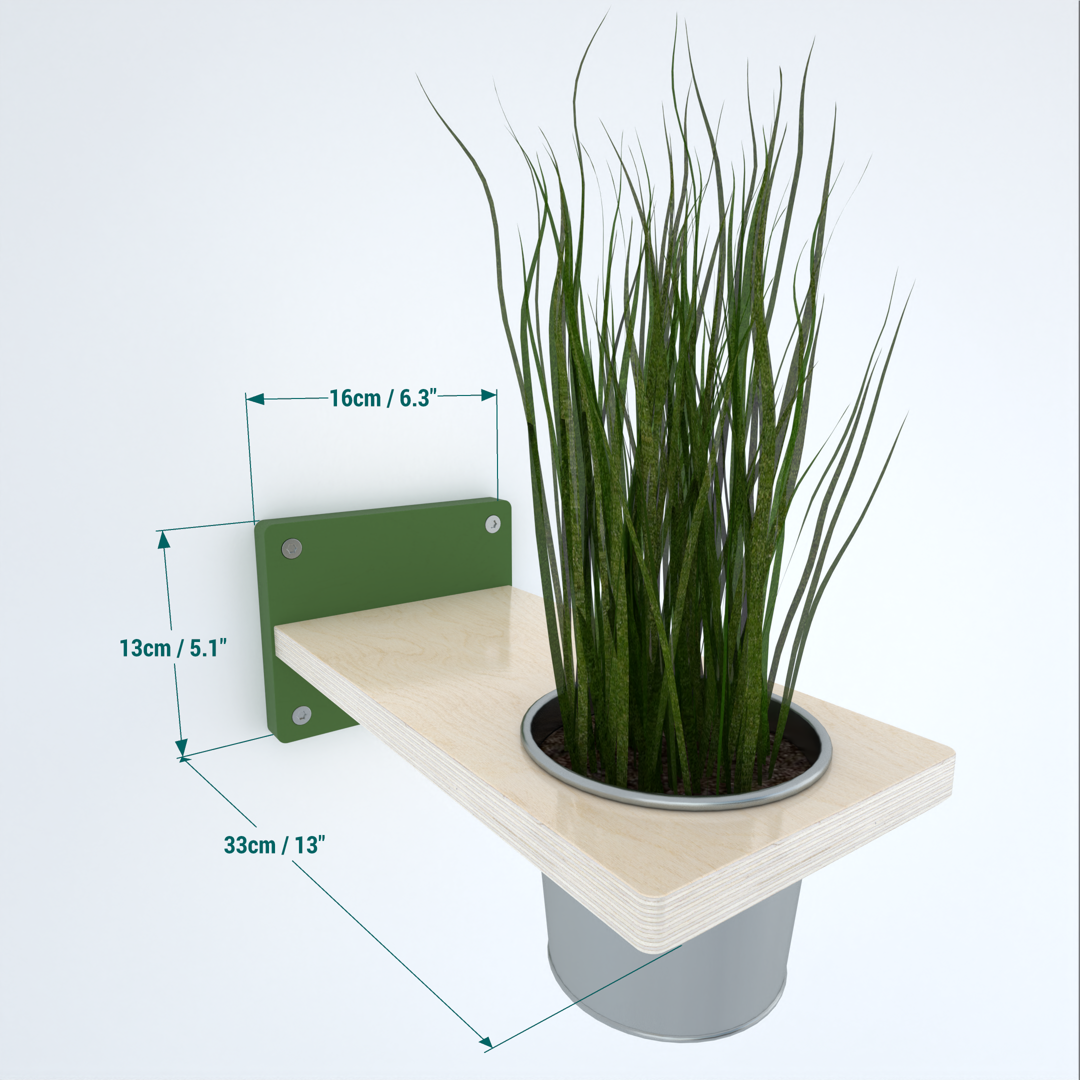 Cat Wall Shelf Step Plant - Wally Flora - Scratchy Things Premium Pet Furniture