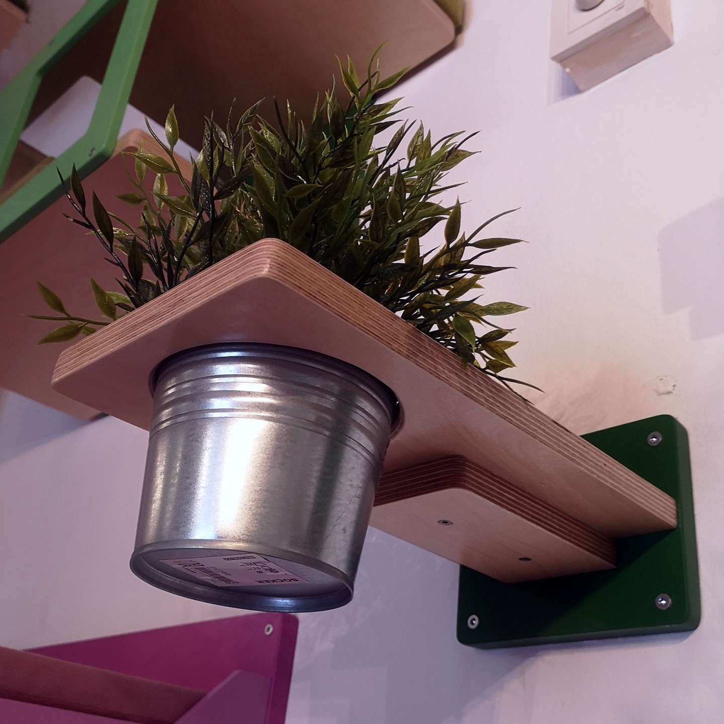 Cat Wall Shelf Step Plant - Wally Flora - Scratchy Things Premium Pet Furniture