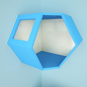 Cat Wall Shelf Hexagonal Corner Bed - Wally Hex Corner 30 - Scratchy Things Premium Pet Furniture