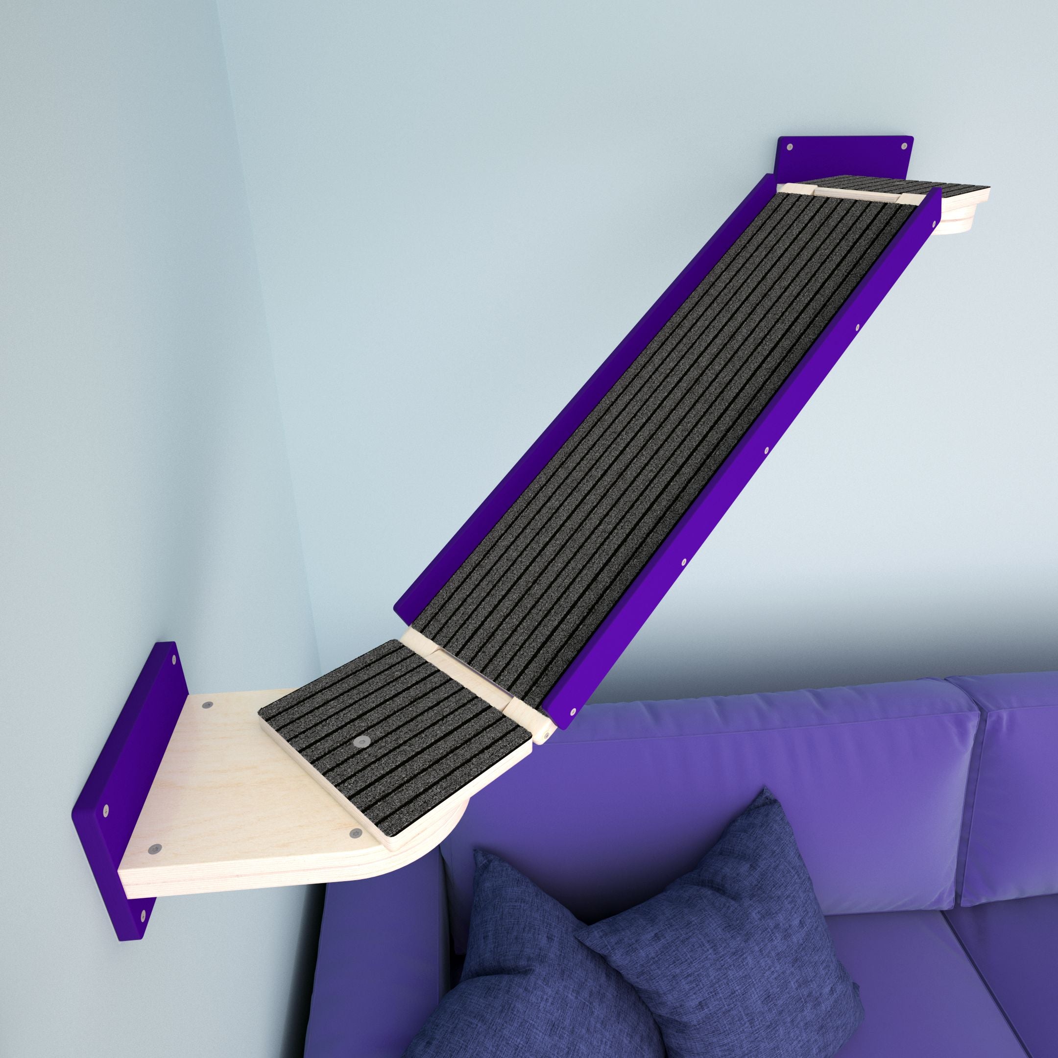 Cat Wall Bridge Ramp Shelf Step - Wally Link - Scratchy Things Premium Pet Furniture