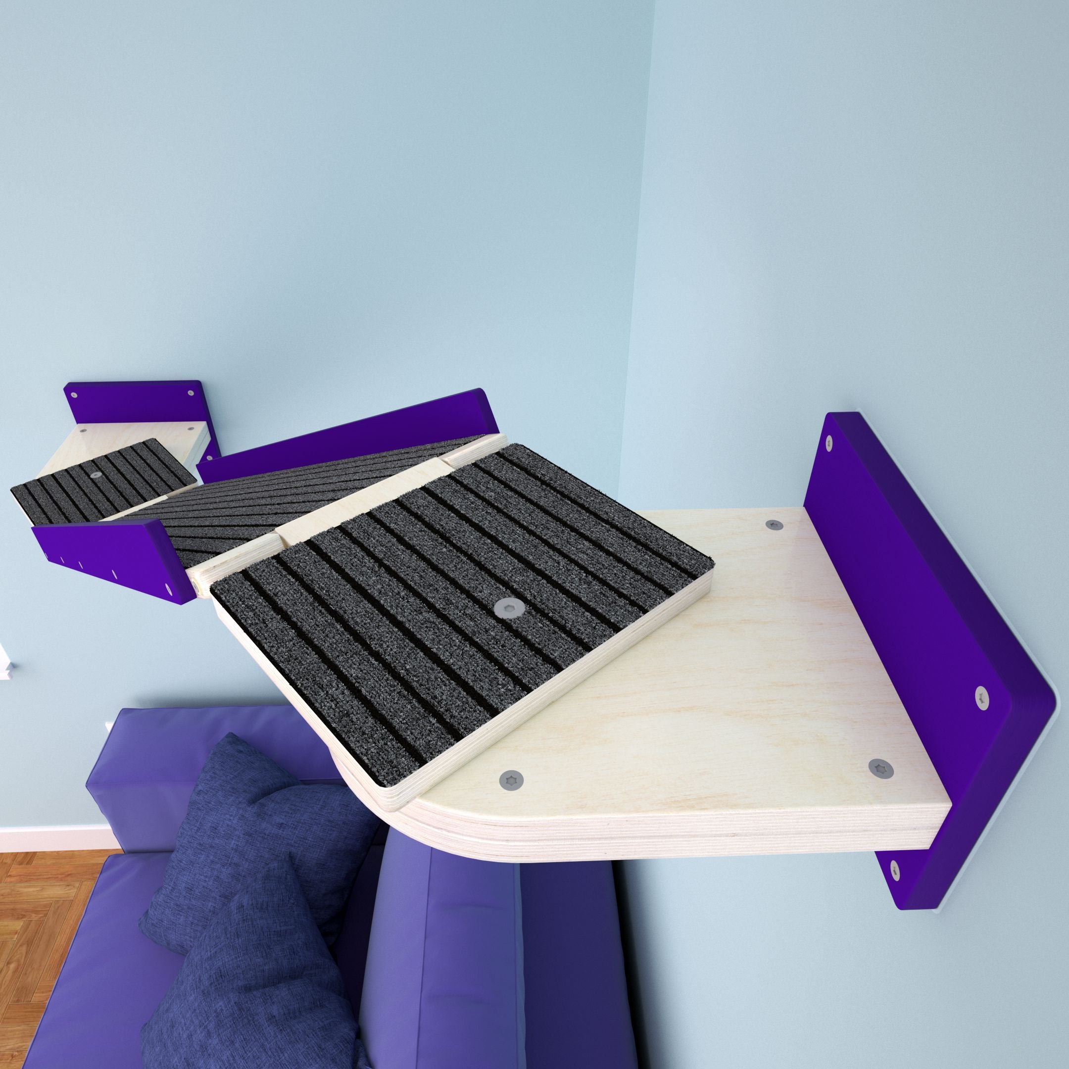 Cat Wall Bridge Ramp Shelf Step - Wally Link - Scratchy Things Premium Pet Furniture