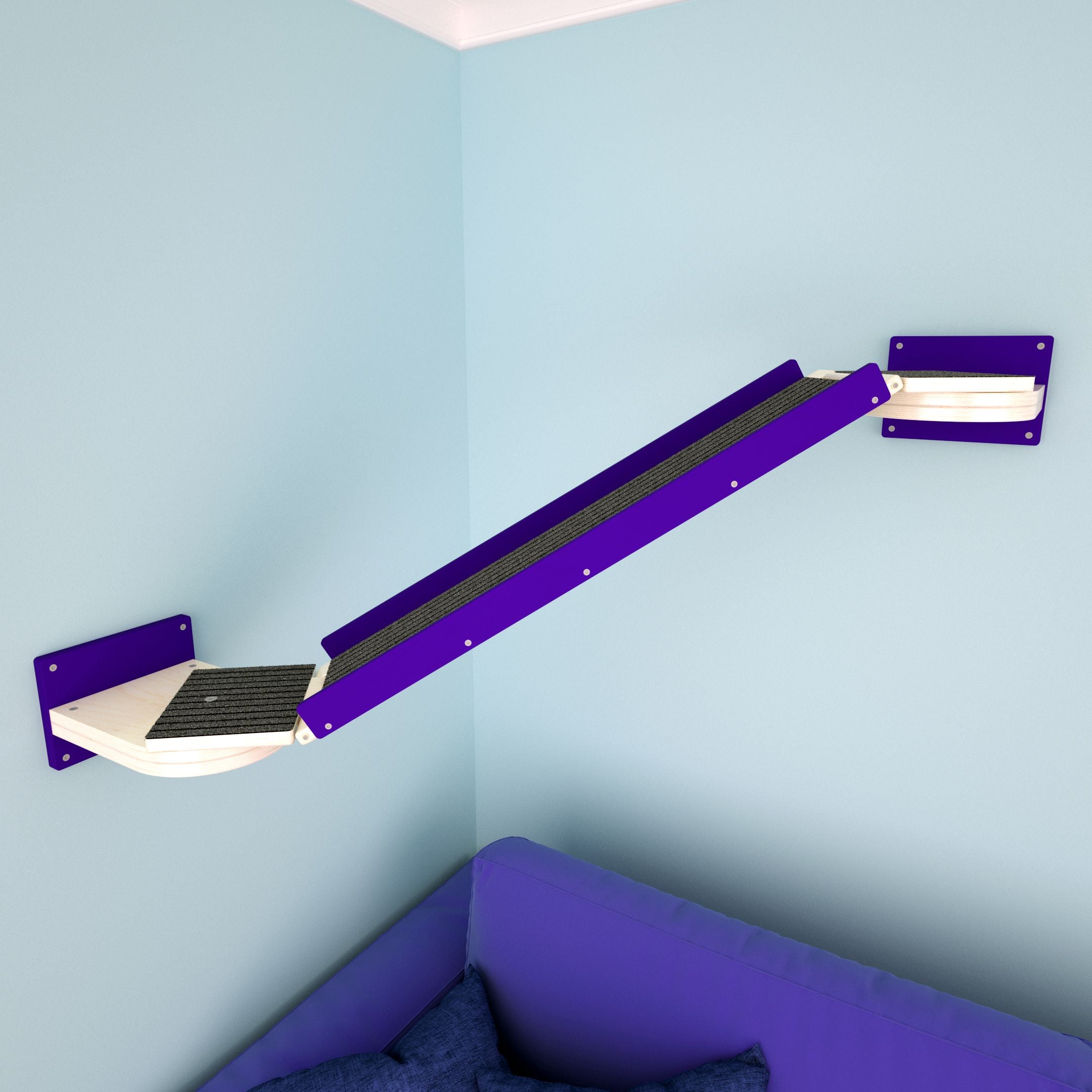 Cat Wall Bridge Ramp Shelf Step - Wally Link - Scratchy Things Premium Pet Furniture