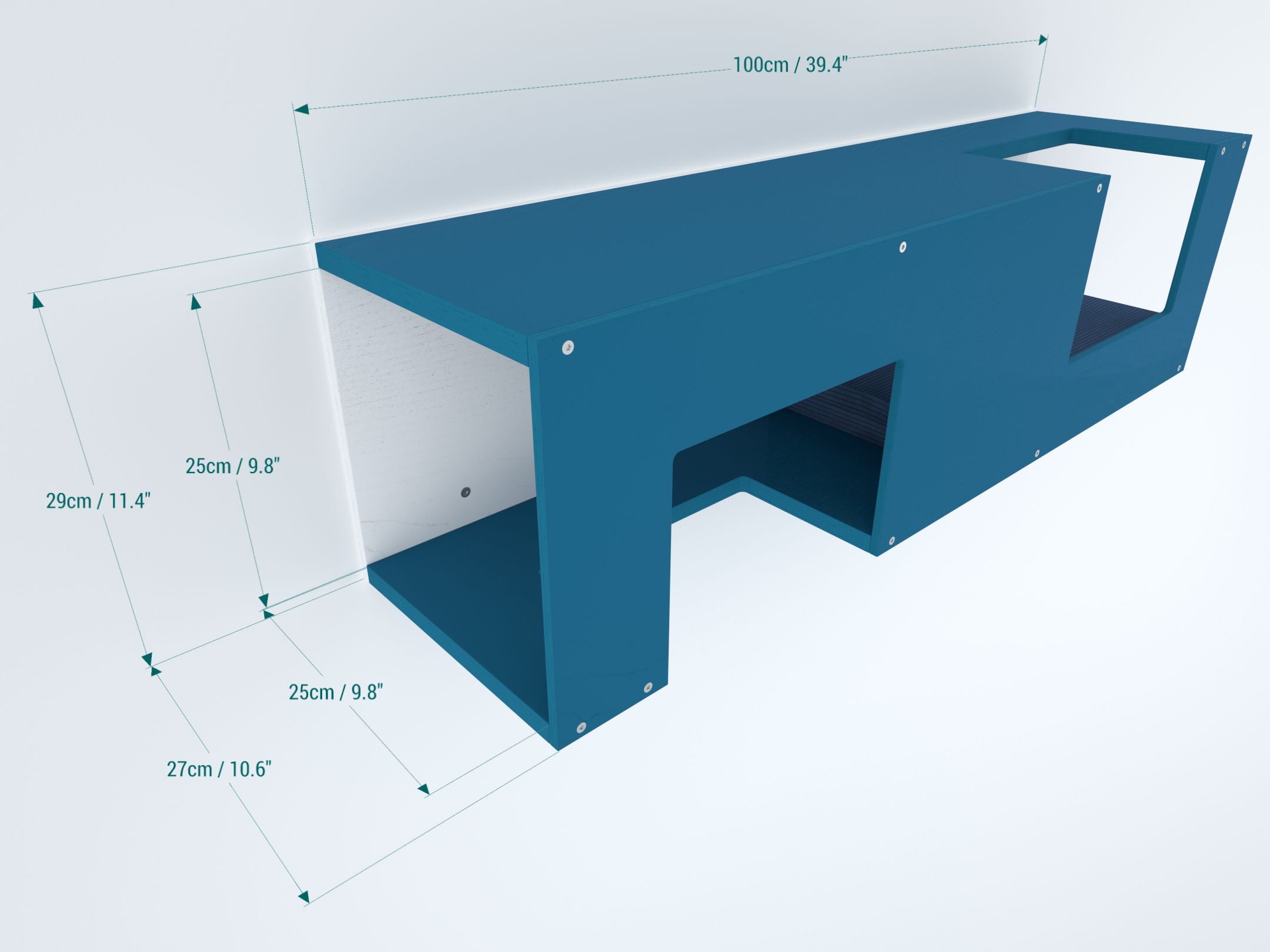 Cat Wall Shelf Bed Tunnel - Wally Mezzanine - Scratchy Things Premium Pet Furniture
