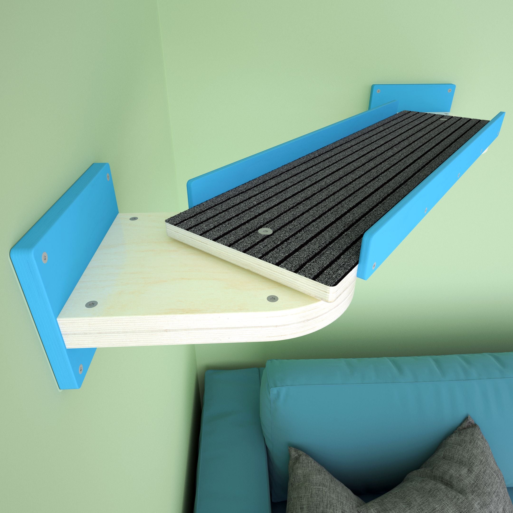 Cat Wall Bridge Ramp Shelf Step - Wally Plank - Scratchy Things Premium Pet Furniture