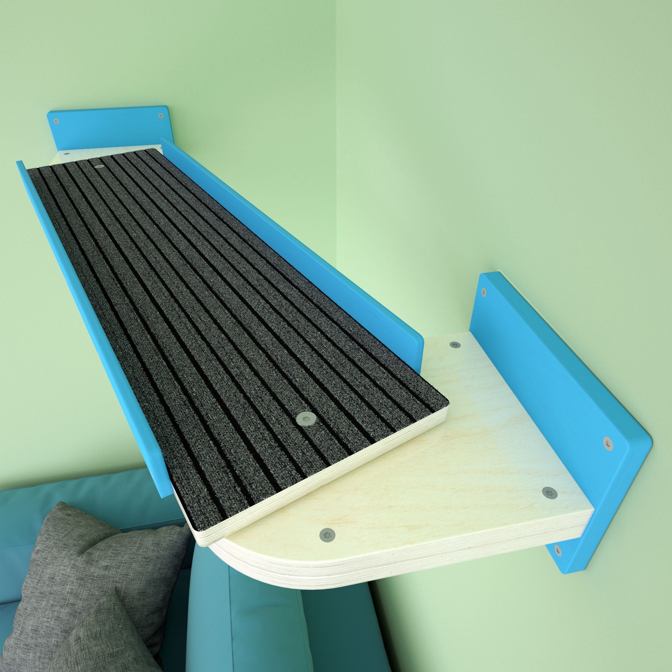 Cat Wall Bridge Ramp Shelf Step - Wally Plank - Scratchy Things Premium Pet Furniture