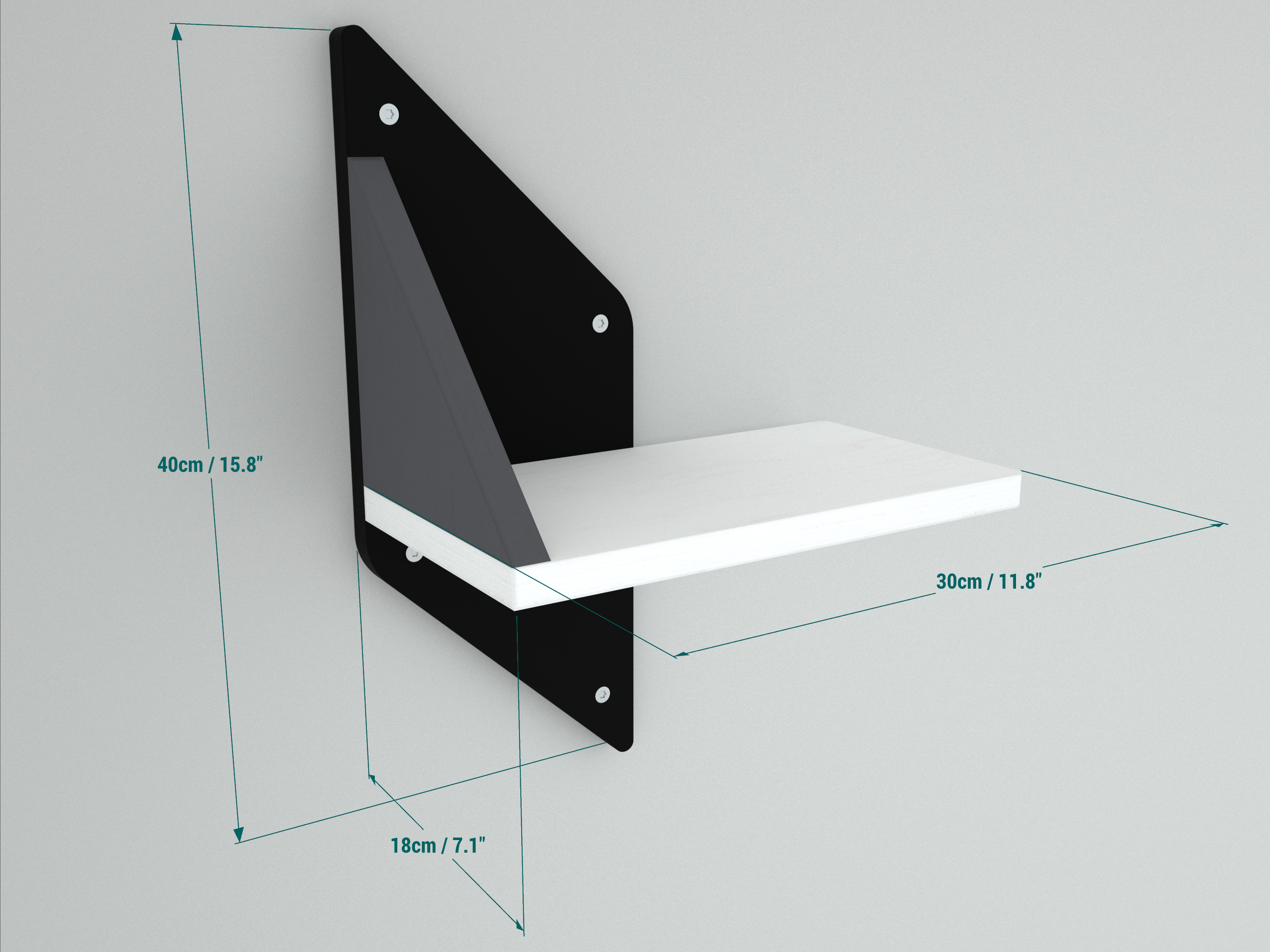 The dimensions of the sharp cat step are 40 x 30 x 18 cm / 15.8" x 11.8" x 7.1"