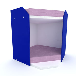 Big Cat Wall Shelf Bed Box - Wally BigCat CornerBox Double Decker - Scratchy Things Premium Pet Furniture