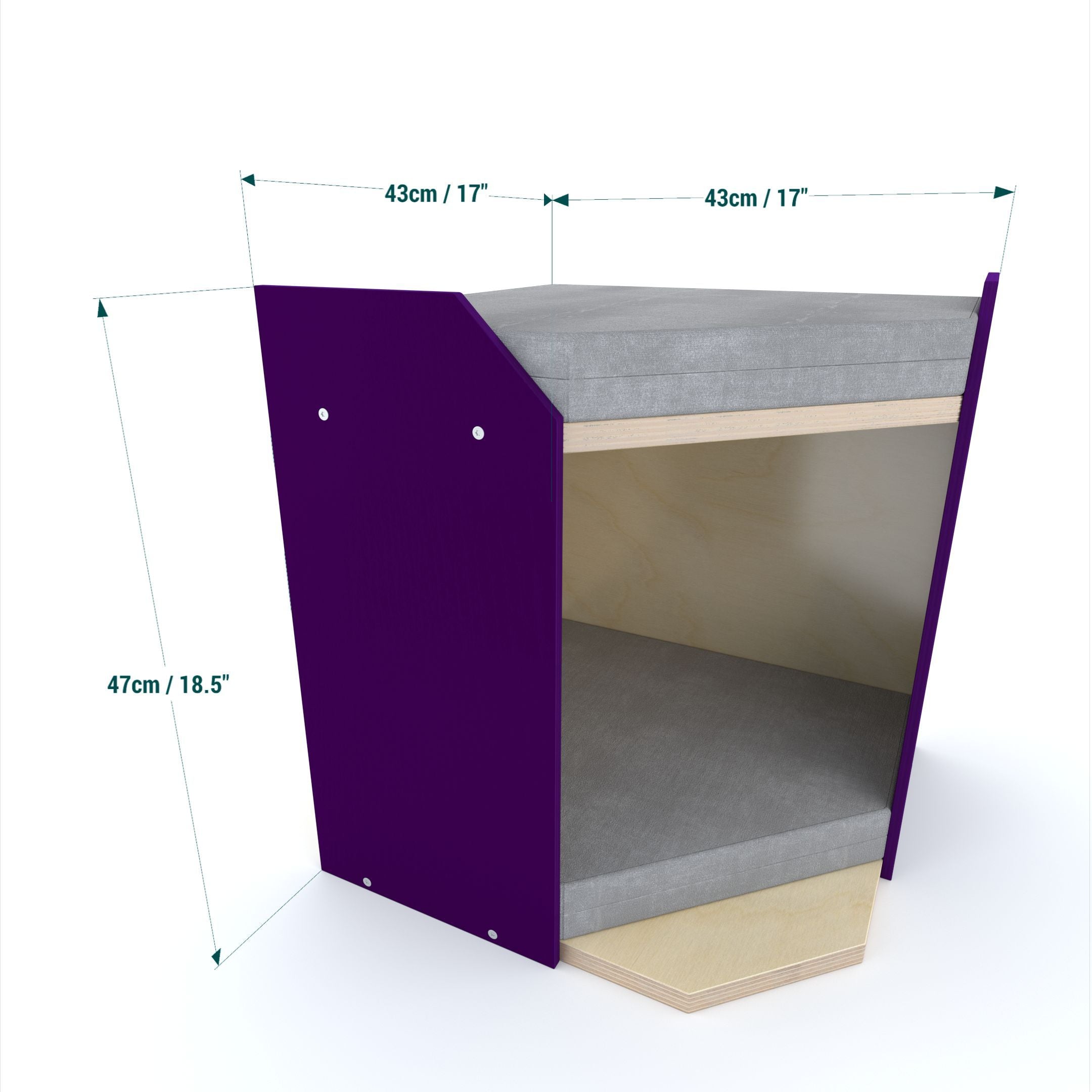 Big Cat Wall Shelf Bed Box - Wally BigCat CornerBox Double Decker - Scratchy Things Premium Pet Furniture