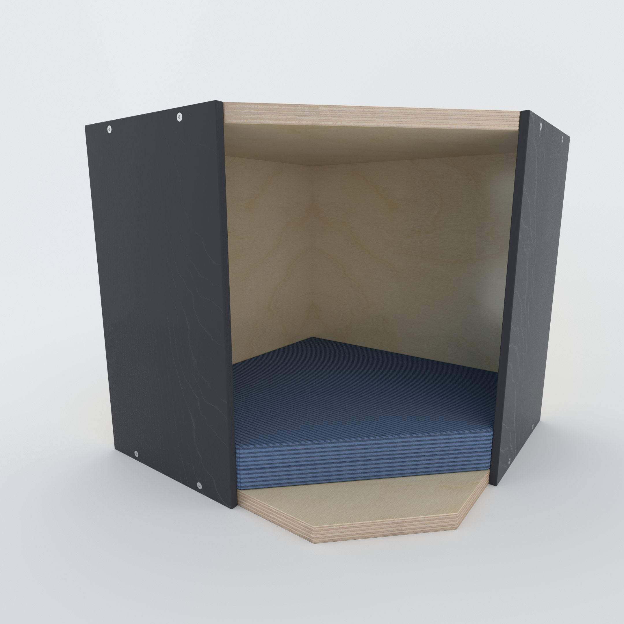 Big Cat Wall Shelf Bed Box - Wally BigCat CornerBox Plus - Scratchy Things Premium Pet Furniture