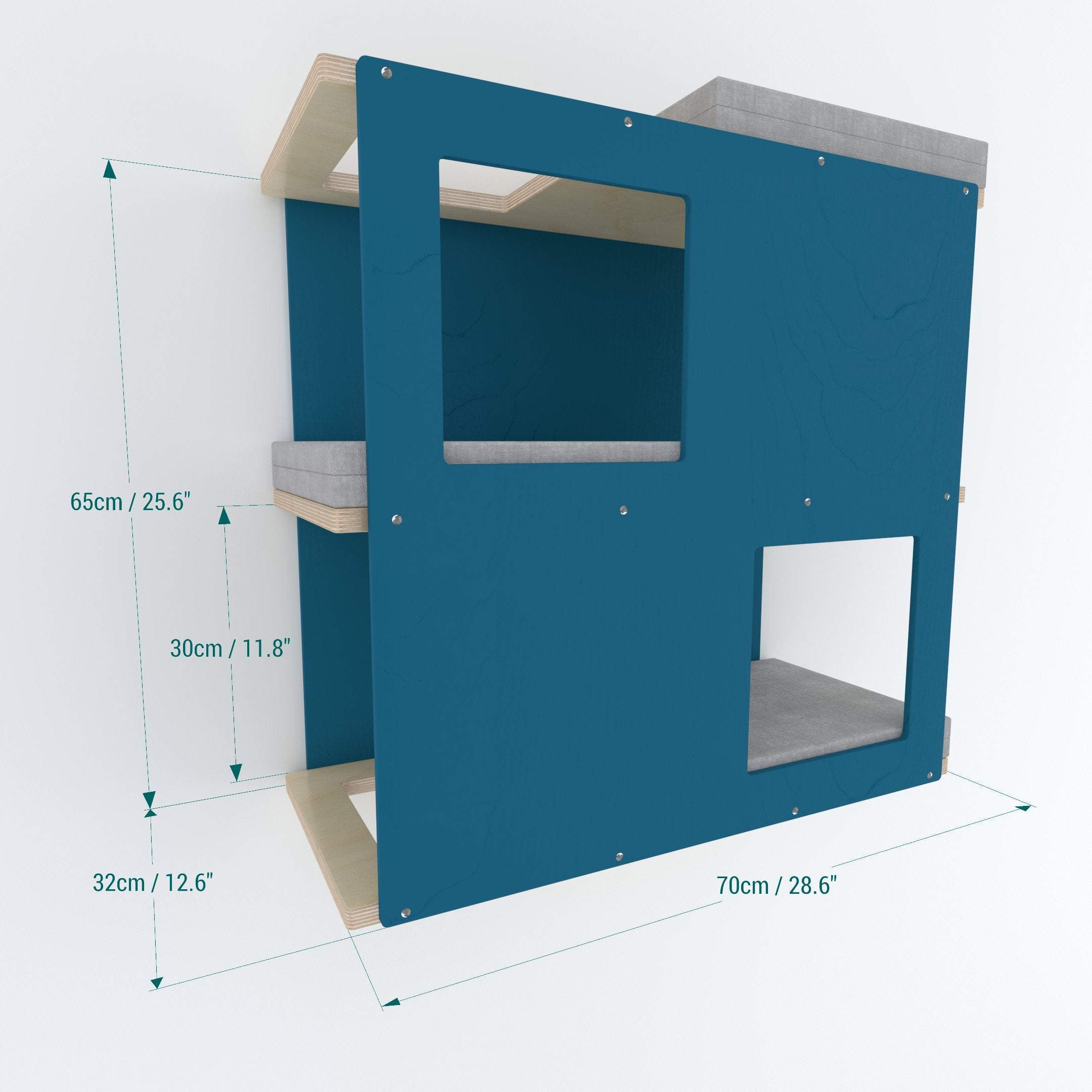 Big Cat Wall Shelf Bed Bundle - Wally BigCat Loft Bundle - Scratchy Things Premium Pet Furniture