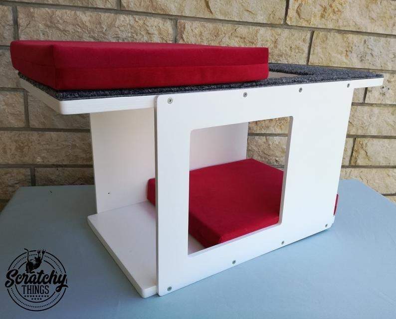Big Cat Wall Shelf Bed Bundle - Wally BigCat Mini Play Bundle - Scratchy Things Premium Pet Furniture