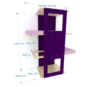 Big Cat Wall Shelf Bed Giant - Wally Giant Stacker - Scratchy Things Premium Pet Furniture