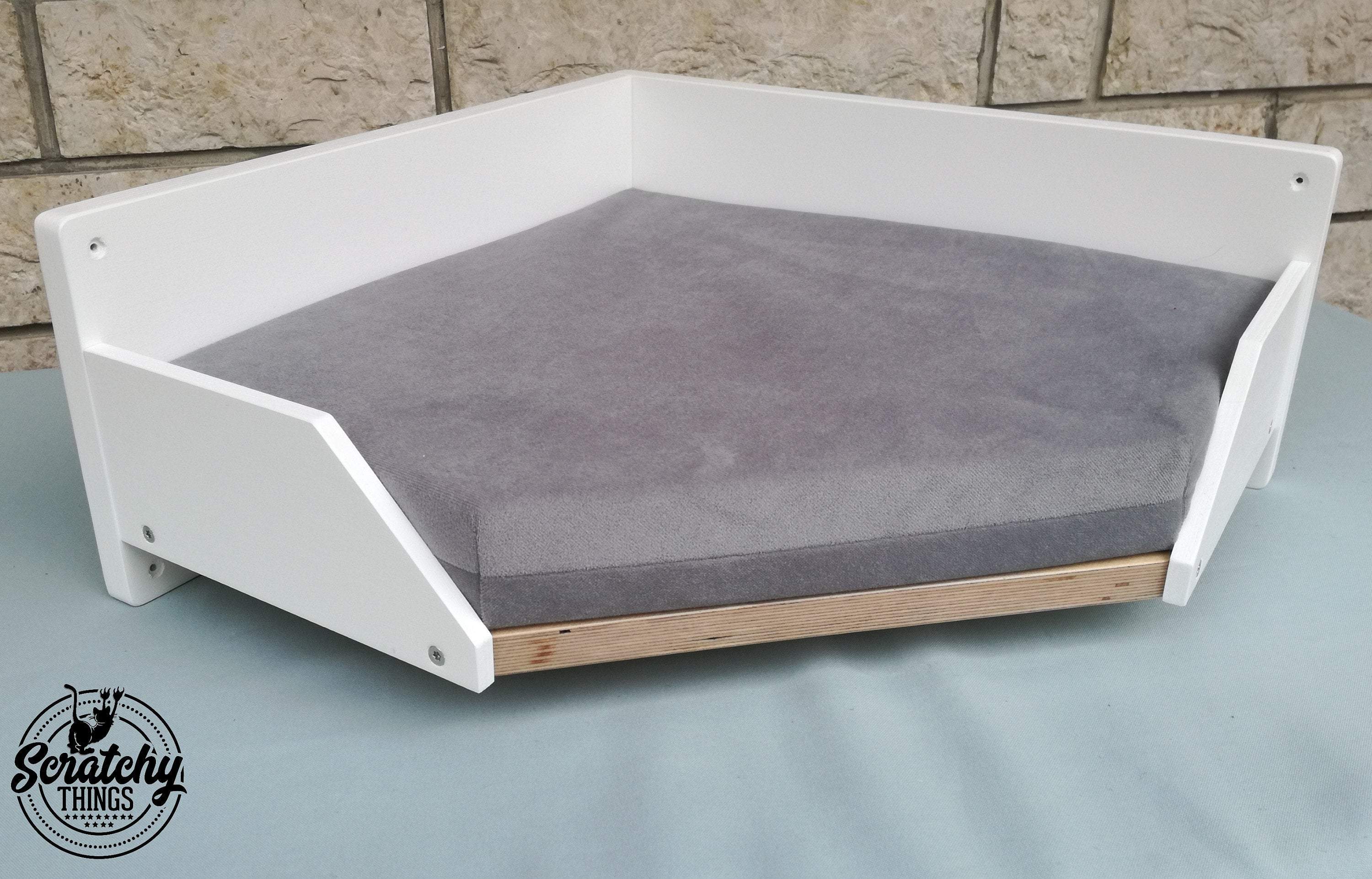 Big Cat Wall Shelf Bed - Wally BigCat Corner Plus - Scratchy Things Premium Pet Furniture