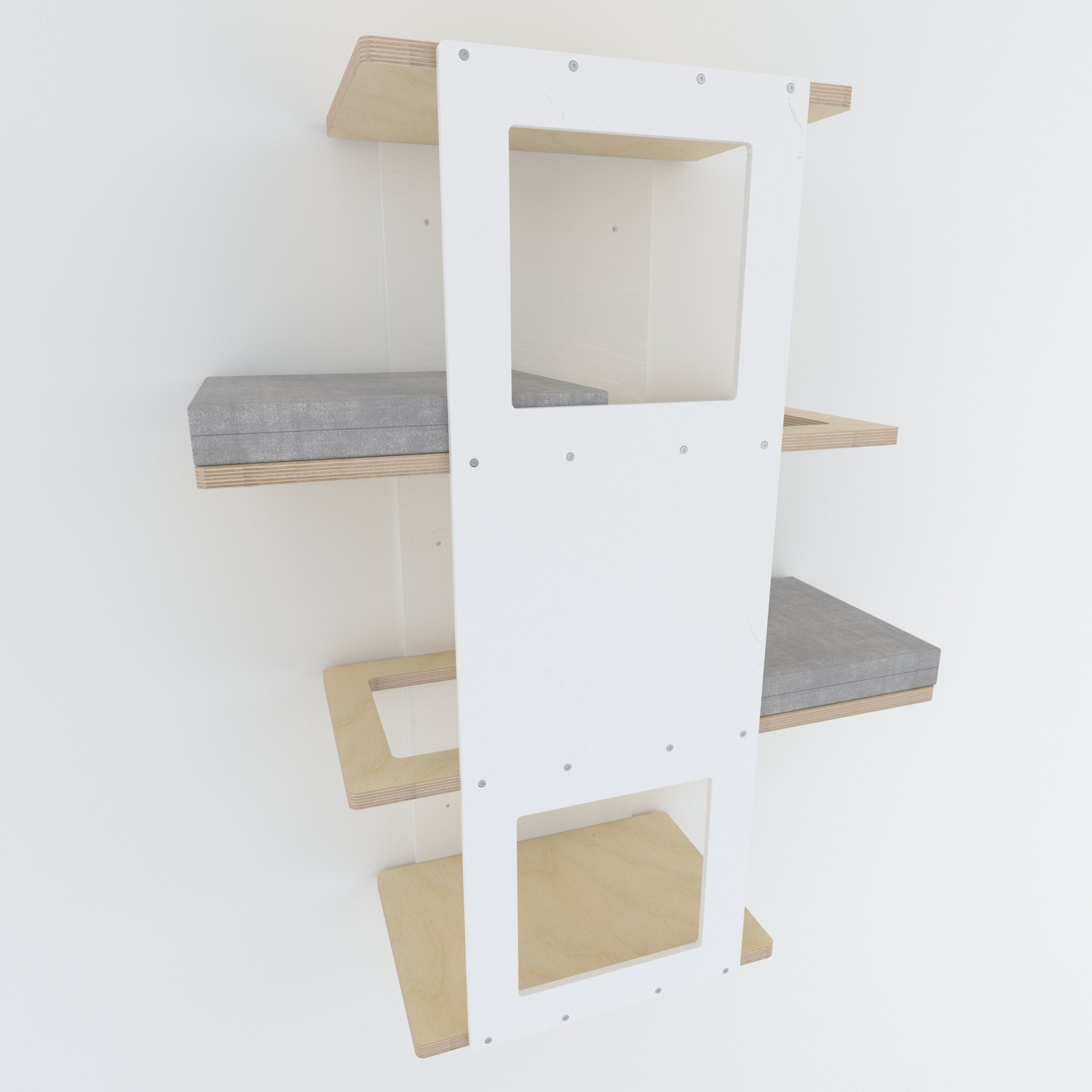 Big Cat Wall Shelf Bed - Wally BigCat Stacker - Scratchy Things Premium Pet Furniture