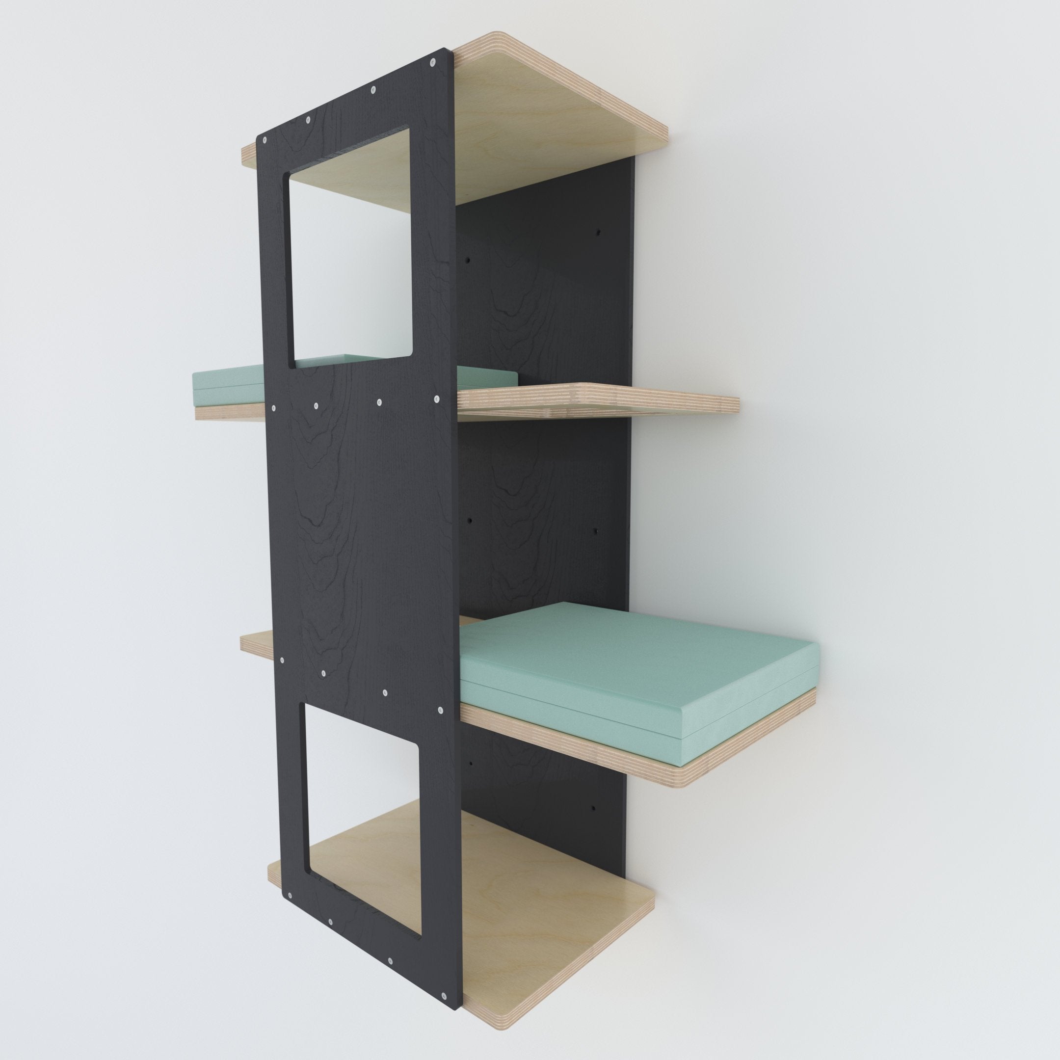 Big Cat Wall Shelf Bed - Wally BigCat Stacker - Scratchy Things Premium Pet Furniture
