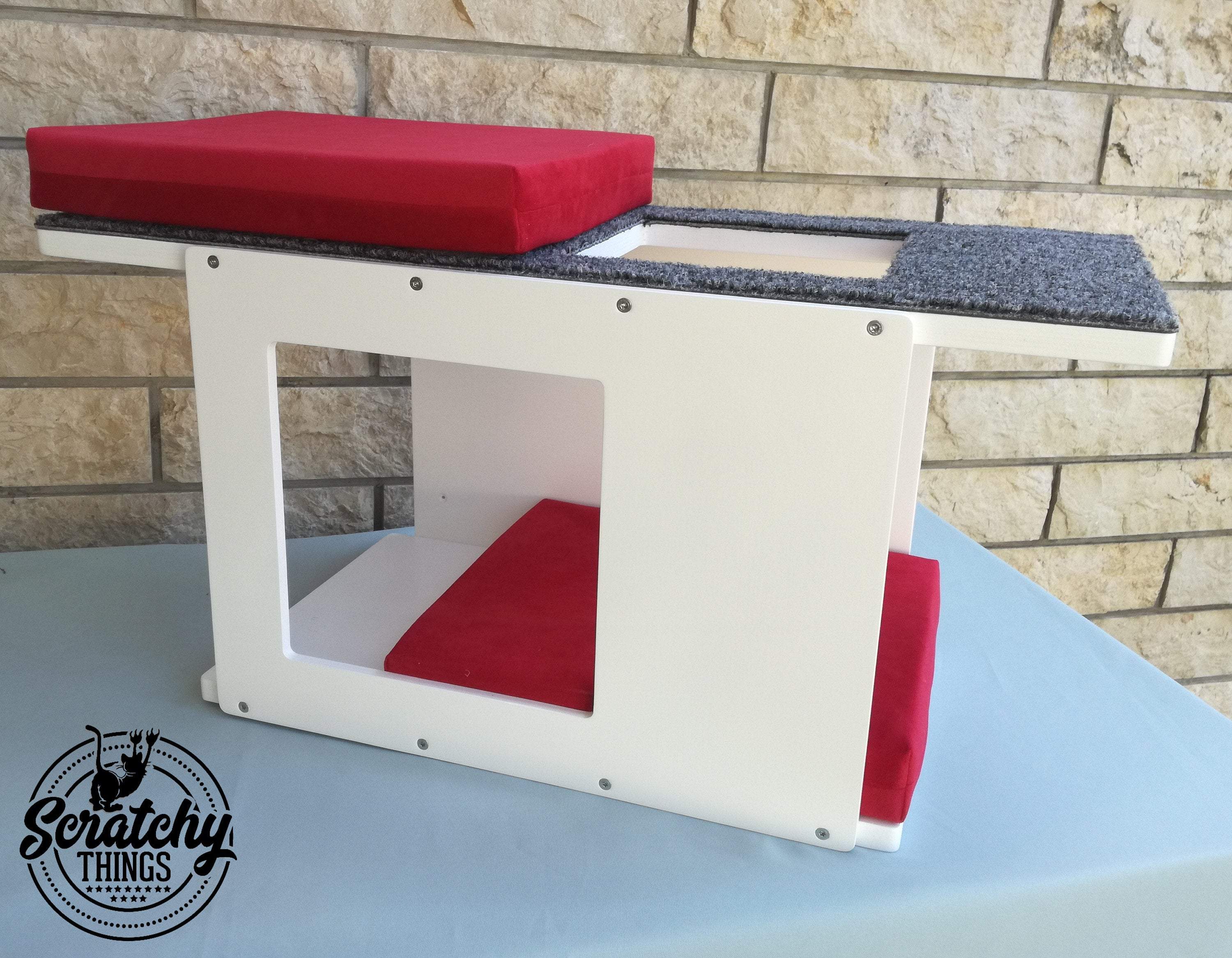 Big Cat Wall Shelf Bed - Wally Bigcat Tunnel Mini - Scratchy Things Premium Pet Furniture