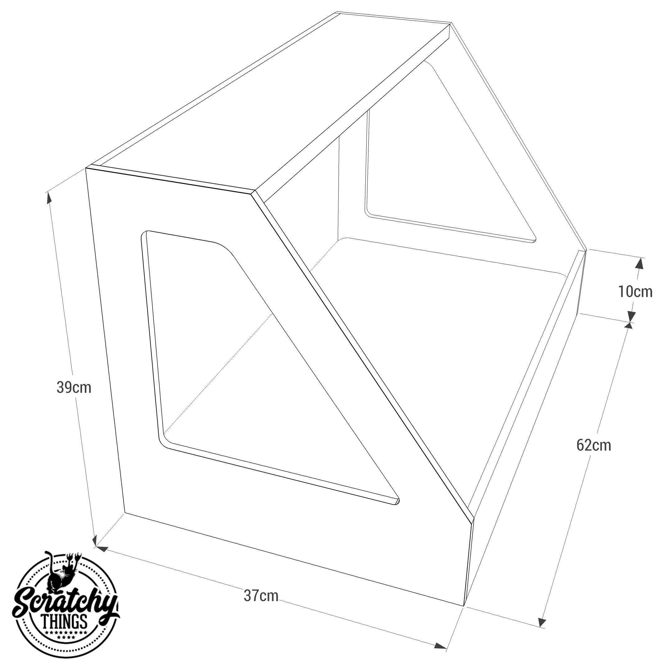 Big Cat Wall Shelf Bed - Wally Perch - Scratchy Things Premium Pet Furniture