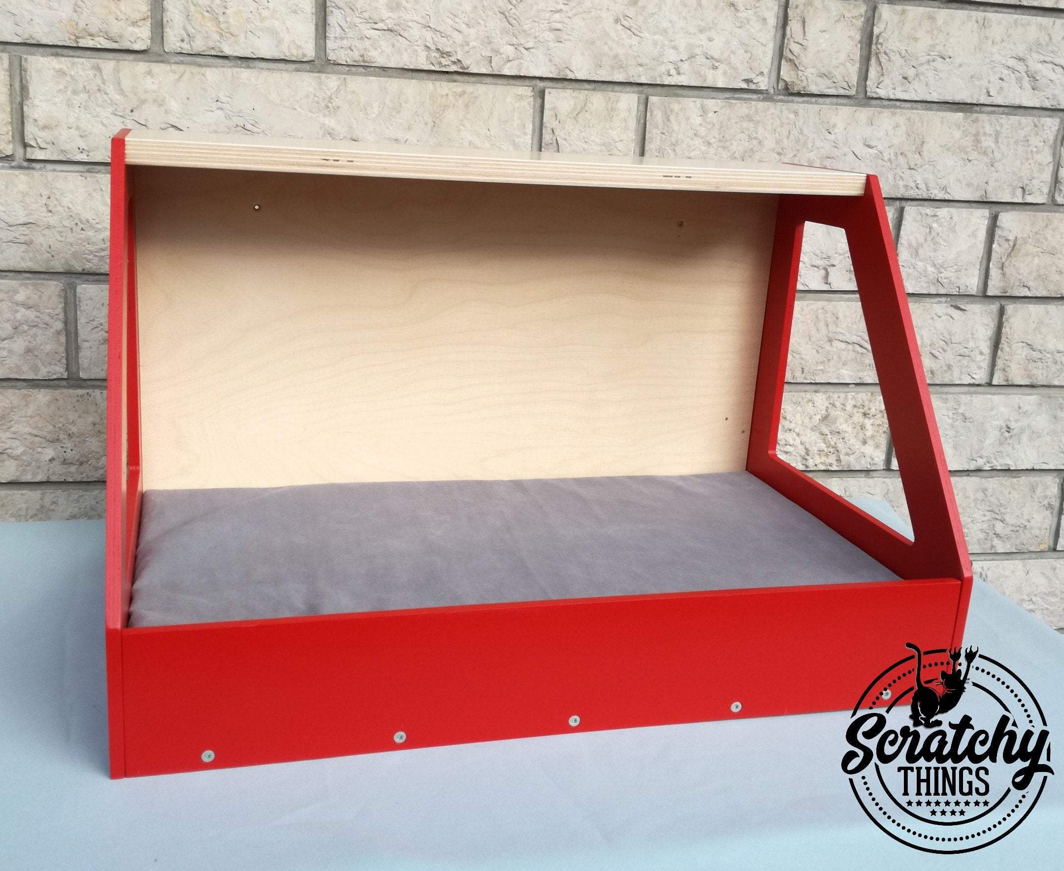 Big Cat Wall Shelf Bed - Wally Perch - Scratchy Things Premium Pet Furniture