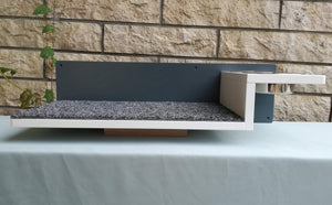 Big Cat Wall Shelf Feeder - Wally BigCat Flat Feeder - Scratchy Things Premium Pet Furniture