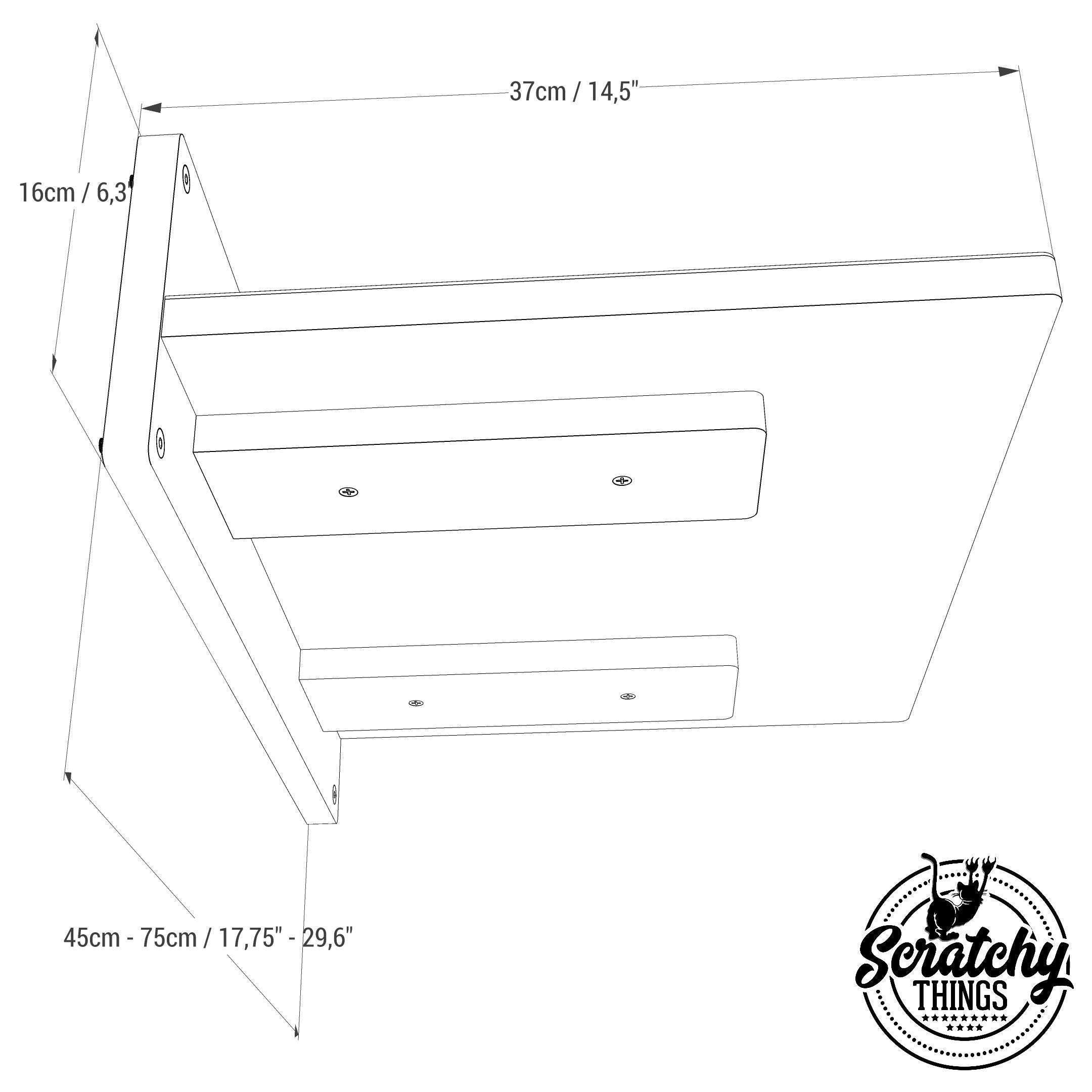Big Cat Wall Shelf Step - Wally BigCat Flat - Scratchy Things Premium Pet Furniture