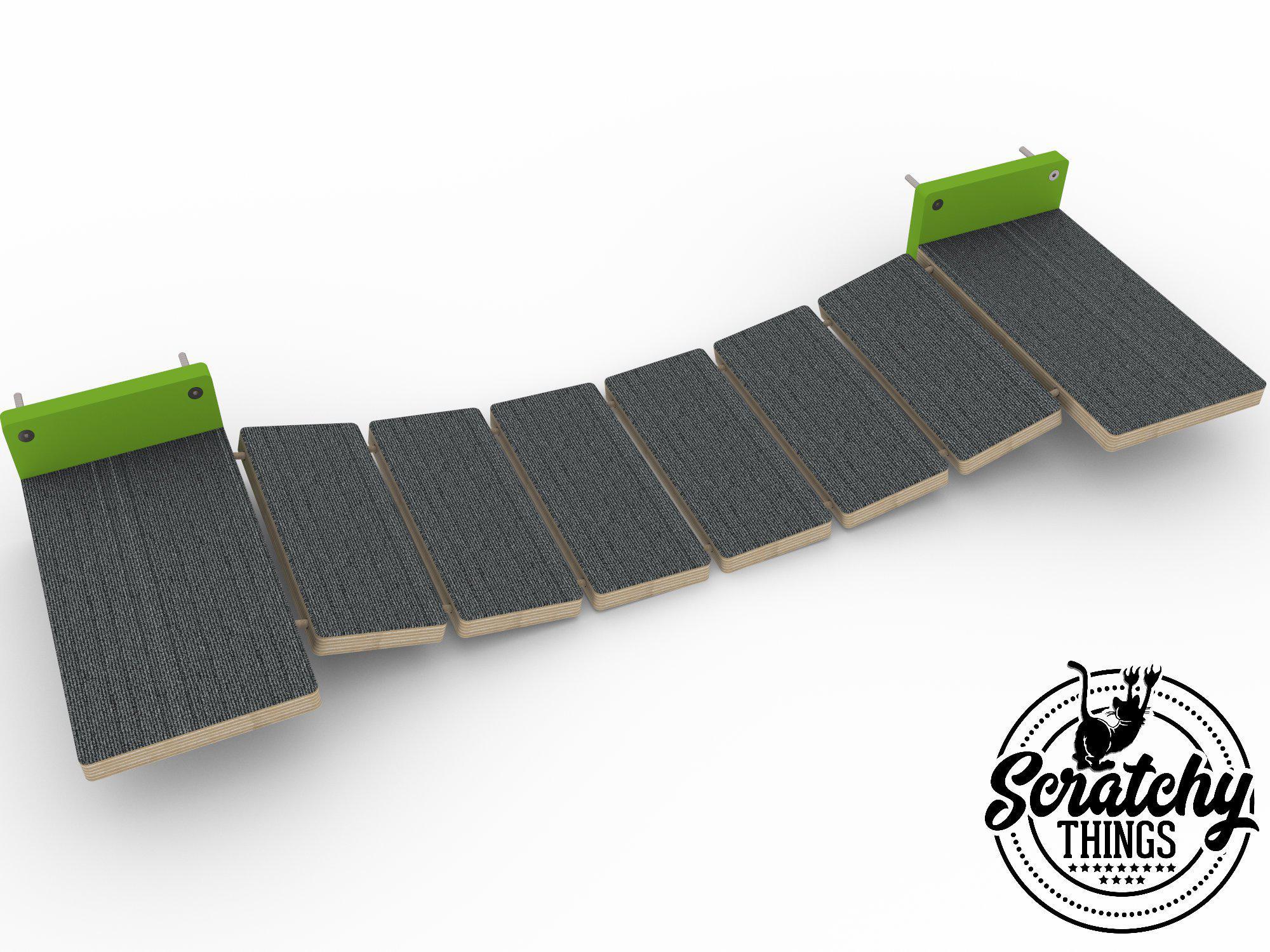 Cat Bridge Shelf Step Wide - Wally WideBridge (1Step - 1Step mount) - Scratchy Things Premium Pet Furniture