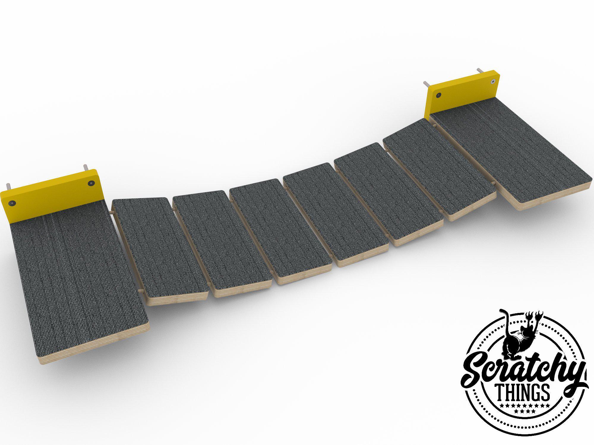 Cat Bridge Shelf Step Wide - Wally WideBridge (1Step - 1Step mount) - Scratchy Things Premium Pet Furniture